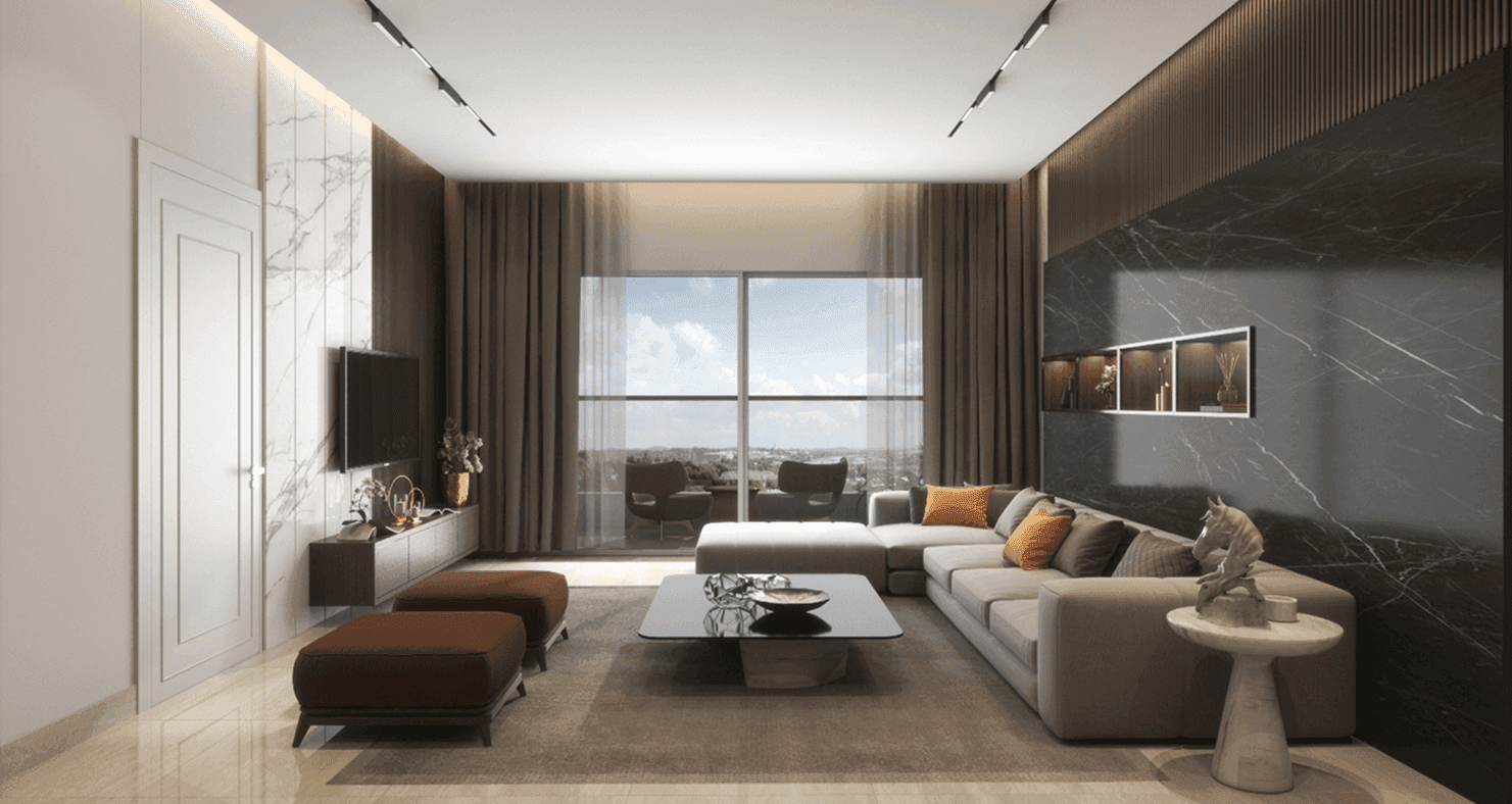 Artist's impression representing the 3 BHK collection