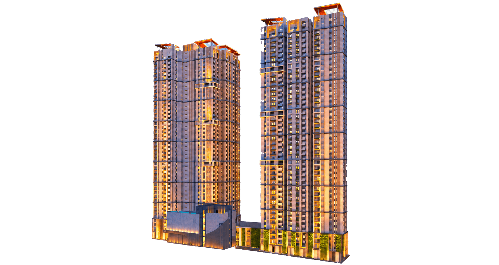 Architectural impression of The Olympus towers